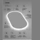 Miroir de salle de bain avec éclairage LED Canadá Ledimex détail 5