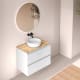 Meuble de salle de bains avec plan de toilette en bois Roma Bruntec principal 4