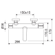 Robinet de bain Tivoli Lluvibath croquis 2