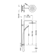 Colonne de douche et de salle de bains Flat Tres croquis 4