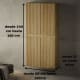 Armoire double 4 portes bois massif Alpes Bruntec Bruntec croquis 5