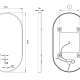 Miroir de salle de bain avec éclairage LED Rio Ledimex croquis 7