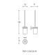 Porte-brosse WC Square Duo Cosmic croquis 1
