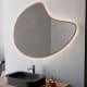 Miroir de salle de bain avec éclairage LED Flow Bruntec environnement 3