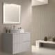 Meuble de salle de bains avec plan de toilette en pierre compacte colorée Ebi Bruntec couleurs principal 4