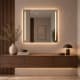 Miroir de salle de bains avec l'éclairage LED Liberty Bruntec principal 3