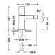 mitigeur de bidet Loft Tres croquis 1