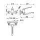 Robinet de douche PMR Mural de Tres croquis 1