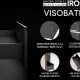Meuble de salle de bains avec plan de toilette en bois de 10 cm de hauteur, monocolore Nomad Visobath option 8