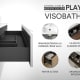 Meuble de salle de bains avec plan de toilette en bois de 10 cm de hauteur, monocolore Nomad Visobath détail 6