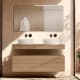 Meuble de salle de bains avec plan de toilette en bois de 10 cm de hauteur, monocolore Nomad Visobath principal 3