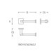 Porte-rouleau de toilette Square Duo Cosmic croquis 2