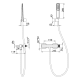 Robinet de douche Firenze Imex croquis 10