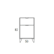 Ensemble meuble de salle de bains profondeur réduite 35,5 cm avec lavabo Midi Visobath sur plan de travail croquis 15