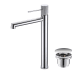 Robinet de lavabo à bec haut Line Imex + bonde click-clack Pack principal 0
