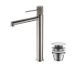 Robinet de lavabo à bec haut Line Imex + bonde click-clack Pack principal 5