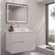 Meuble de salle de bains avec plan de toilette en pierre compactée de couleur Limo de Bruntec principal 6