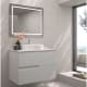 Meuble de salle de bains avec plan de toilette en pierre compactée de couleur Limo de Bruntec principal 7
