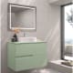 Meuble de salle de bains avec plan de toilette en pierre compactée de couleur Limo de Bruntec principal 8