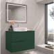Meuble de salle de bains avec plan de toilette en pierre compactée de couleur Limo de Bruntec principal 1