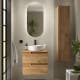 Meuble de salle de bains avec plan de toilette dans la même couleur que le meuble Vima Salgar détail 6
