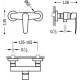 Robinet de douche Flat Tres croquis 2