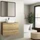 Meuble de salle de bains avec plan de toilette en bois Zahara Bruntec principal 2