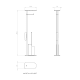 Cosmic Combi Flat porte-balai de toilette avec porte-rouleau croquis 8