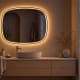 Miroir de salle de bain avec éclairage LED Leda Bruntec principal 1