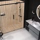 Receveurs de douche en résine décorés Design 3D Bois Rustique Bruntec environnement 6