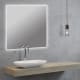 Miroir de salle de bains avec l'éclairage LED Lisa Bruntec principal 1