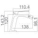 Robinet de bidet Fiyi Imex croquis 3