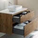 Meuble de salle de bain en bois massif avec plan de toilette Solid surface Alpes 5 Bruntec détail 2