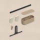 Ensemble de douche modulaire avec barre murale Alife par Cosmic détail 1