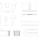 Ensemble de douche modulaire avec barre murale Alife par Cosmic croquis 7