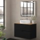 Meuble de salle de bains avec plan de toilette en bois Lia Bruntec Couleurs principal 2
