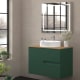 Meuble de salle de bains avec plan de toilette en bois Lia Bruntec Couleurs principal 6