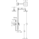 Loft Tres robinetterie de lavabo + ensemble de douche encastrée croquis 3