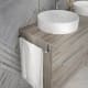 Meuble de salle de bains avec plan de toilette en bois Galsaky Coycama détail 2