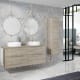 Meuble de salle de bains avec plan de toilette en bois Galsaky Coycama principal 1