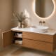 Meuble de salle de bains Alpes 21 Bruntec avec plan de toilette Solid Surface blanc détail 8