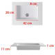 Lavabo suspendu Berlin Bruntec croquis 3