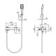 Robinet de baignoire Imex Pisa croquis 16