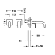 Mitigeur encastré de lavabo Project Tres croquis 7