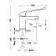 Robinet de lavabo Medical Tres PMR croquis 1