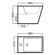 Pack WC + bidet Square Bruntec croquis 7