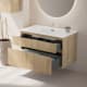 Ensemble de meuble de salle de bain en bois massif Alpes 17 Bruntec détail 2