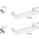 Porte-serviettes double Tau Mediterranea del baño croquis 1