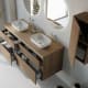 Meuble de salle de bains avec plan de toilette en bois Palilleria Horizontal Alpes 9 Bruntec détail 2