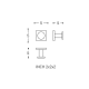 Cintre de salle de bain Duo Square Cosmic croquis 4